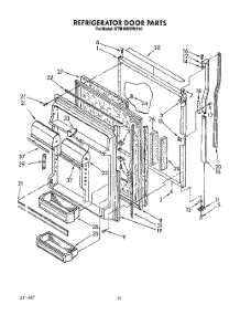 06 - Refrigerator Door parts for Kitchenaid Refrigerator KTRI18KWWH10 from AppliancePartsPros.com