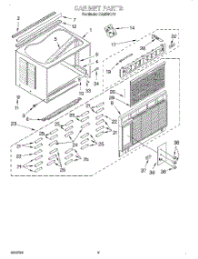 03 - Cabinet parts for Whirlpool Air Conditioner CA25WC70 from AppliancePartsPros.com