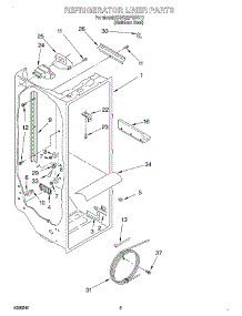 02 - Refrigerator Liner parts for Kitchenaid Refrigerator KSRS22FGSS11 from AppliancePartsPros.com