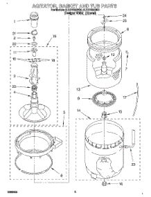 03 - Agitator, Basket And Tub parts for Whirlpool Washer 6LBR7255BN0 from AppliancePartsPros.com