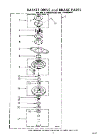 09 - Basket Drive And Brake parts for Whirlpool Washer LA5800XKW0 from AppliancePartsPros.com