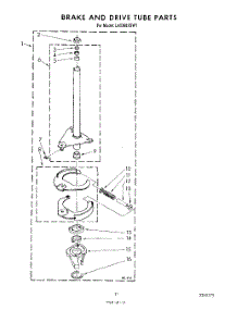 09 - Brake And Drive Tube parts for Whirlpool Washer LA5360XSW1 from AppliancePartsPros.com