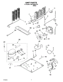 04 - Unit parts for Whirlpool Refrigerator 5VET0WPKLQ01 from AppliancePartsPros.com