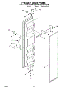 07 - Freezer Door Parts parts for Whirlpool Refrigerator TS25AFXKS03 from AppliancePartsPros.com