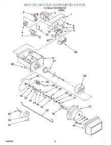 06 - Motor And Ice Container parts for Whirlpool Refrigerator 3XKGN7050F03 from AppliancePartsPros.com