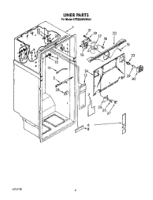 02 - Liner parts for Kitchenaid Refrigerator KTRS25KWWH01 from AppliancePartsPros.com