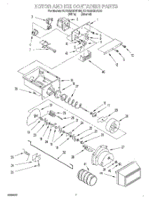 05 - Motor And Ice Container parts for Kitchenaid Refrigerator KSRS22QDAL02 from AppliancePartsPros.com