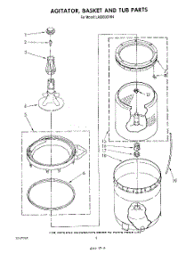 04 - Agitator, Basket And Tub parts for Whirlpool Washer LA6000XPW4 from AppliancePartsPros.com