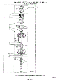 08 - Basket Drive And Brake parts for Whirlpool Washer LA5380XMW0 from AppliancePartsPros.com