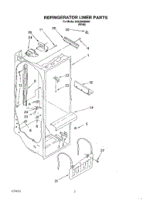02 - Refrigerator Liner parts for Whirlpool Refrigerator 3XKGN705000 from AppliancePartsPros.com