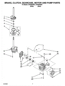 04 - Brake, Clutch, Gearcase, Motor And Pump Parts parts for Whirlpool Washer CAWS953RQ1 from AppliancePartsPros.com
