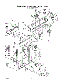 03 - Controls And Rear Panel parts for Whirlpool Washer LA5550XPW8 from AppliancePartsPros.com