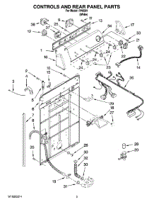 02 - Controls And Rear Panel Parts parts for Whirlpool Washer IV46001 from AppliancePartsPros.com