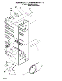 02 - Refrigerator Liner Parts parts for Whirlpool Refrigerator ITQ225800 from AppliancePartsPros.com