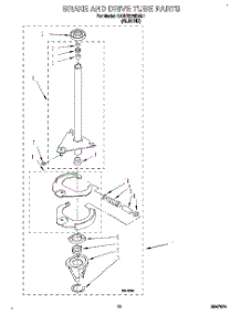 10 - Brake And Drive Tube parts for Kitchenaid Washer KAWE678BAL1 from AppliancePartsPros.com