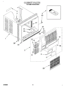 03 - Cabinet parts for Whirlpool Air Conditioner 4CACM12DD0 from AppliancePartsPros.com