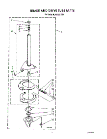 08 - Brake And Drive Tube parts for Whirlpool Washer 6LA9320XTW1 from AppliancePartsPros.com