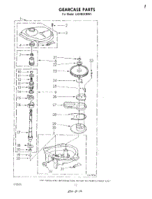 10 - Gearcase parts for Whirlpool Washer LA5460XMW1 from AppliancePartsPros.com