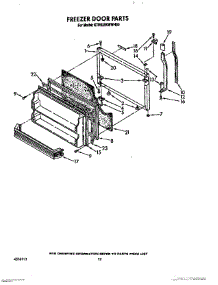 08 - Freezer Door parts for Kitchenaid Refrigerator KTRS25KWAL00 from AppliancePartsPros.com