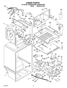 02 - Liner parts for Whirlpool Refrigerator 5GR2SHKXKQ00 from AppliancePartsPros.com