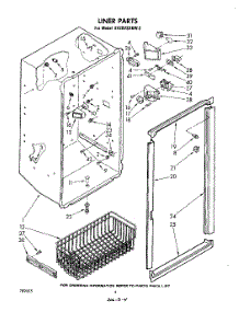 03 - Liner parts for Whirlpool Freezer EV20VSXKW2 from AppliancePartsPros.com
