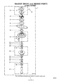08 - Basket Drive And Brake parts for Whirlpool Washer LHC4500W1 from AppliancePartsPros.com