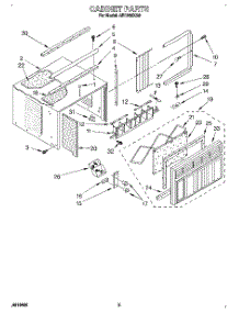 03 - Cabinet parts for Whirlpool Air Conditioner AR1200XA0 from AppliancePartsPros.com