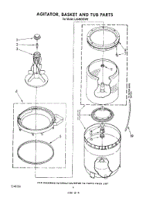 04 - Agitator, Basket And Tub parts for Whirlpool Washer LA5460XSW0 from AppliancePartsPros.com