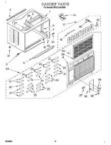 03 - Cabinet parts for Whirlpool Air Conditioner BPAC1400BS0 from AppliancePartsPros.com