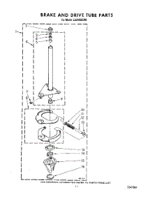 09 - Brake And Drive Tube parts for Whirlpool Washer LA5400XSW0 from AppliancePartsPros.com