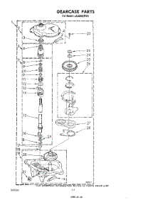 10 - Gearcase parts for Whirlpool Washer LA5000XPW5 from AppliancePartsPros.com