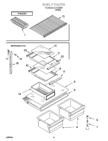 05 - Shelf Parts, Optional Parts parts for Whirlpool Refrigerator IJT183300 from AppliancePartsPros.com