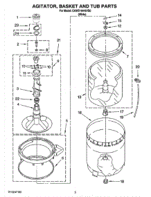 03 - Agitator, Basket And Tub Parts parts for Whirlpool Washer CAWS16445VQ0 from AppliancePartsPros.com