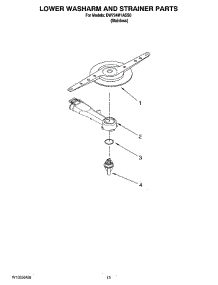11 - Lower Washarm And Strainer Parts, Optional Parts (Not Included) parts for Whirlpool Dishwasher DW724M1ASS0 from AppliancePartsPros.com