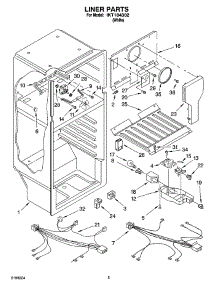 03 - Liner Parts parts for Whirlpool Refrigerator IKT184302 from AppliancePartsPros.com