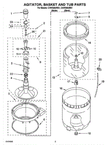03 - Agitator, Basket And Tub Parts parts for Whirlpool Washer CAWS953RQ1 from AppliancePartsPros.com