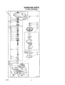 10 - Gearcase parts for Whirlpool Washer LA6100XSW0 from AppliancePartsPros.com