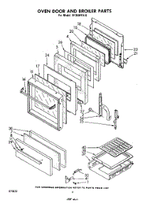 04 - Oven Door And Broiler parts for Whirlpool Range SF350PEK0 from AppliancePartsPros.com