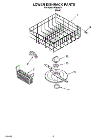 06 - Lower Dishrack Parts, Optional Parts (Not Included) parts for Whirlpool Dishwasher IRD6750D1 from AppliancePartsPros.com