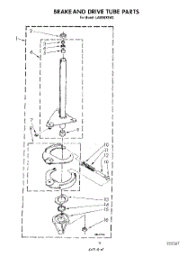 10 - Brake And Drive Tube parts for Whirlpool Washer LA6058XSW2 from AppliancePartsPros.com