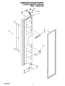 07 - Freezer Door Parts parts for Whirlpool Refrigerator ID5HHEXVQ02 from AppliancePartsPros.com