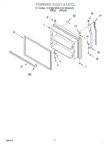 06 - Freezer Door, Lit / Optional parts for Kitchenaid Refrigerator KTRP20KDAL05 from AppliancePartsPros.com