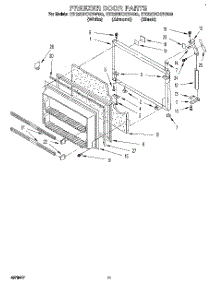 07 - Freezer Door parts for Whirlpool Refrigerator ET22DKXBN00 from AppliancePartsPros.com