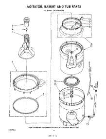 04 - Agitator, Basket And Tub parts for Whirlpool Washer LA7700XPW1 from AppliancePartsPros.com