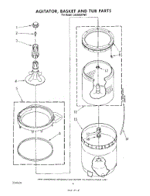 04 - Agitator, Basket And Tub parts for Whirlpool Washer LA5550XPW7 from AppliancePartsPros.com