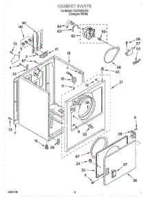 02 - Section parts for Whirlpool Dryer CEDX563JQ0 from AppliancePartsPros.com