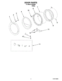 03 - Door Parts parts for Whirlpool Washer IFR42000 from AppliancePartsPros.com