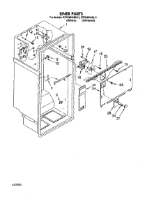 02 - Liner parts for Kitchenaid Refrigerator KTRI18KAAL11 from AppliancePartsPros.com
