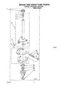 10 - Brake And Drive Tube parts for Whirlpool Washer LPR4231AN0 from AppliancePartsPros.com