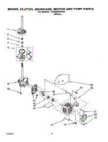 07 - Brake, Clutch, Gearcase, Motor And Pump parts for Whirlpool Washer LA8860XWQ0 from AppliancePartsPros.com